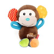 Gigwi Plush Squeaker Friendz Toy For Dogs - Monkey 1 Pack