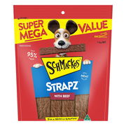 Schmackos Strapz With Beef Real Meat Recipe Dog Treats  1 Kg