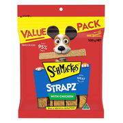Schmackos Strapz With Chicken Real Meat Recipe Dog Treats  500 Gm