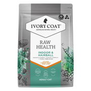 Ivory Coat Raw Health Indoor & Hairball Adult Chicken + Freeze Dried Raw Lamb Dry Cat Food  2 Kg