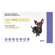 Revolution (Selamectin) For Very Small Dogs 2.6 To 5kg (Purple) 6 Pack + Free Canex