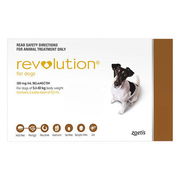 Revolution (Selamectin) For Small Dogs 5.1 To 10kg (Brown) 3 Pack + Free Canex