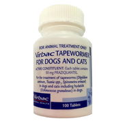 Virbac Tapewormer For Cats  100 Tablet