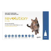 Revolution (Selamectin) - Large Cats (Blue) 6 Pack  + 2 Doses Free