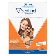 Sentinel Spectrum Tasty Chews For Very Small Dogs Up To 4kg (Orange) 12 Chews (Exp: 12/2025)