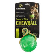 Starmark Swing 'N Fling Chew Ball Dog Toy - Medium To Large 1 Pack