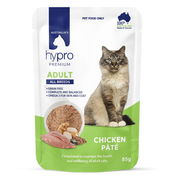Hypro Premium Adult All Breeds Grain Free Chicken Pate Wet Cat Food 85gm 12 Pack