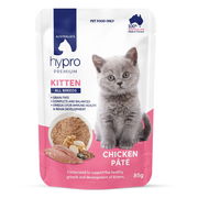 Hypro Premium Kitten All Breeds Grain Free Chicken Pate Wet Cat Food 85gm 12 Pack