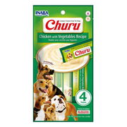 Inaba Churu Chicken With Vegetables Recipe Dog Treat  4 Tubes