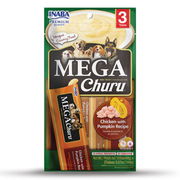 Inaba Mega Churu Chicken With Pumpkin Recipe Dog Treat  3 Tubes