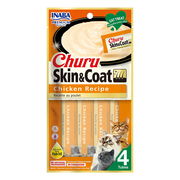 Inaba Churu Skin & Coat Chicken Recipe Cat Treat  4 Tubes