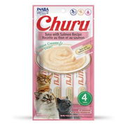 Inaba Churu Tuna With Salmon Recipe Cat Treat  4 Tubes