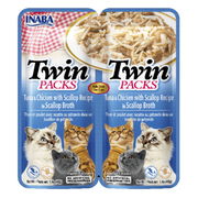Inaba Twin Packs Tuna & Chicken With Scallop Recipe In Scallop Broth For Cats  1 Pack