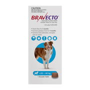 Bravecto For Large Dogs 20-40kg (Blue) 4 Chews
