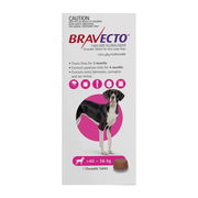 Bravecto For Extra Large Dogs 40-56kg (Pink) 4 Chews
