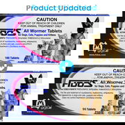 Fido's All Wormer Tablets For Dogs, Cats, Puppies And Kittens 96 Tablets