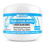 Nootie Tear Stain Wipes With Aloe Vera For Dogs & Cats  60 Pads Pet Talk