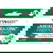 Vet's Best Nature's Health Care Dental Silicone Finger Brushes For Dogs & Cats 5 Pieces 1 Pack