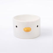 Purroom Elevated Chick Ceramic Pet Bowl Straight 1 Pack