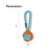 Pawzcity Interactive Rope Ball With Loop Blueberry 1 Pack