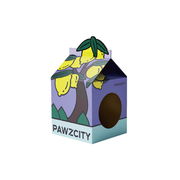 Pawzcity Tetra-Pak Cat Scratcher House Lemon 1 Pack