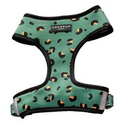 Cocopup London Adjustable Neck Harness For Dogs Khaki Leopard 1 X Small