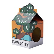 Pawzcity Tetra-Pak Cat Scratcher House Pine 1 Pack