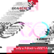 Bravecto Plus For Large Cats 6.25 – 12.5 Kg (Purple) 2 Pack + 1 Pack Free