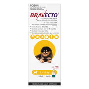 Bravecto Spot On For X-Small Dogs (2 - 4.5 Kg) Yellow 2 Pack