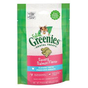 Greenies Feline Savory Salmon Flavor Dental Cat Treats 60 Gm 10 Pack