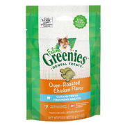 Greenies Feline Oven-Roasted Chicken Flavor Dental Cat Treats 60 Gm 10 Pack