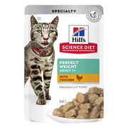 Hill's Science Diet Perfect Weight Adult 1+ With Chicken Wet Cat Food 85gm 12 Pouches