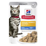 Hill's Science Diet Ahill's Science Diet Urinary Hairball Control Adult 1+ With Ocean Fish Wet Cat Food 85gm 12 Pouches