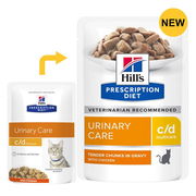 Hill's Prescription Diet C/D Multicare Urinary Care Tender Chunks In Gravy With Chicken Wet Cat Food 85gm 12 Pouches