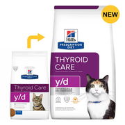 Hill's Prescription Diet Y/D Thyroid Care Chicken Flavour Dry Cat Food  1.8 Kg Pet Talk