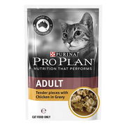 Pro Plan Adult Tender Pieces With Chicken In Gravy Wet Cat Food 85gm 12 Pouches